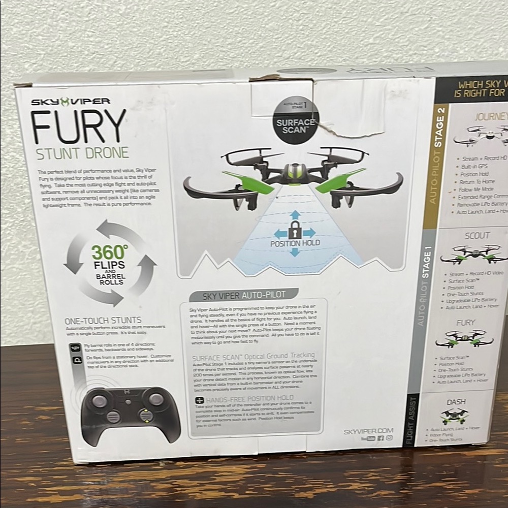 Sky Viper Fury Stunt Drone with Controller
